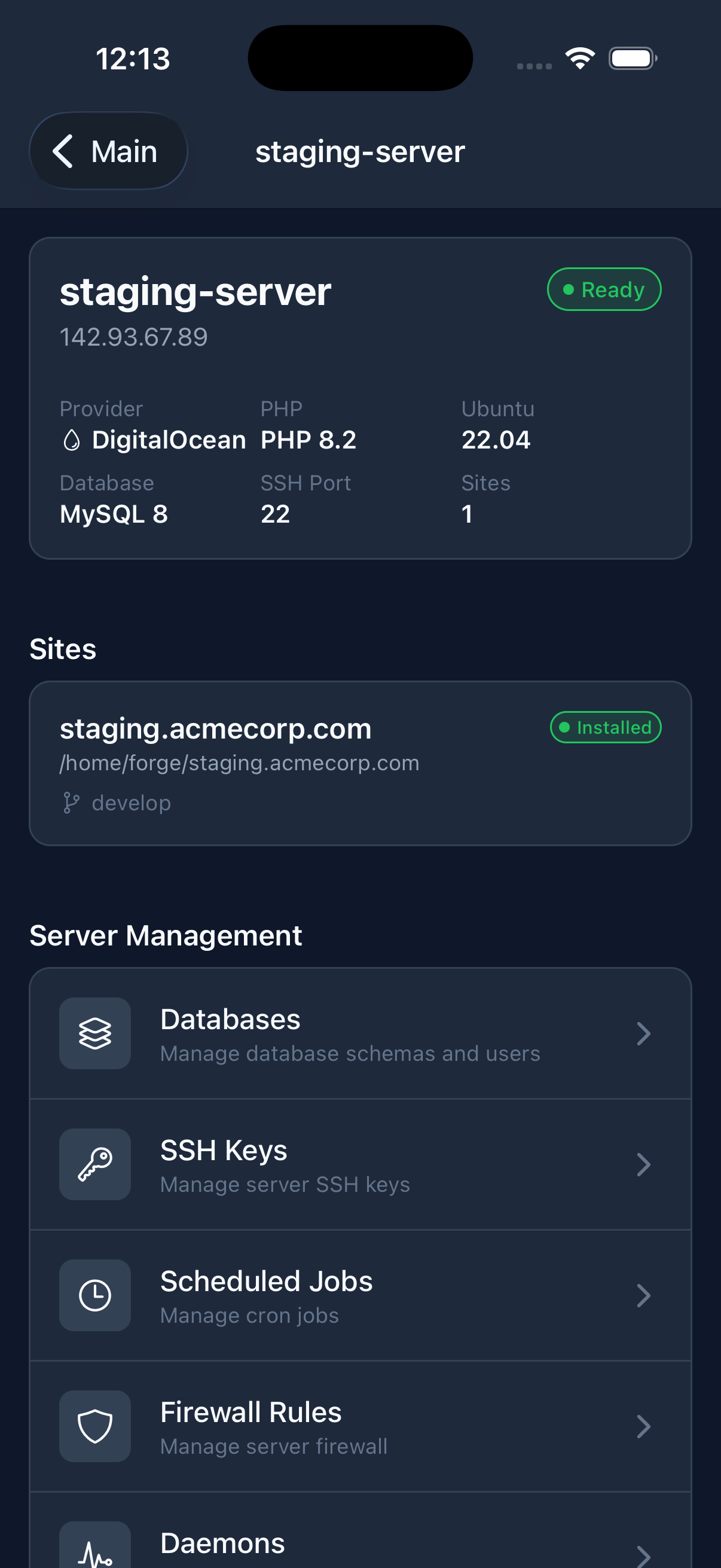 Anvil - Server Management